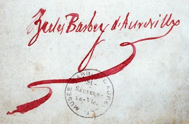 Manche N* 087, Musee de St Sauveur le Viscount, handtekening door Jules Barbey d